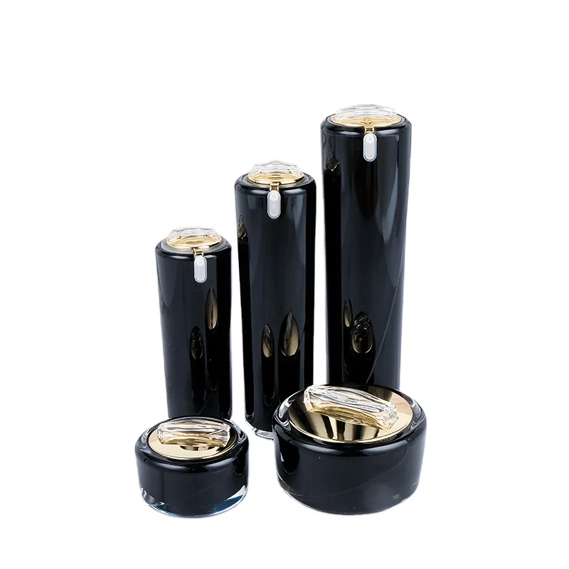 Korean style round luxury anti wrinkle acrylic jar 30g anti wrinkle Plastic round jar face cream cosmetic round jar