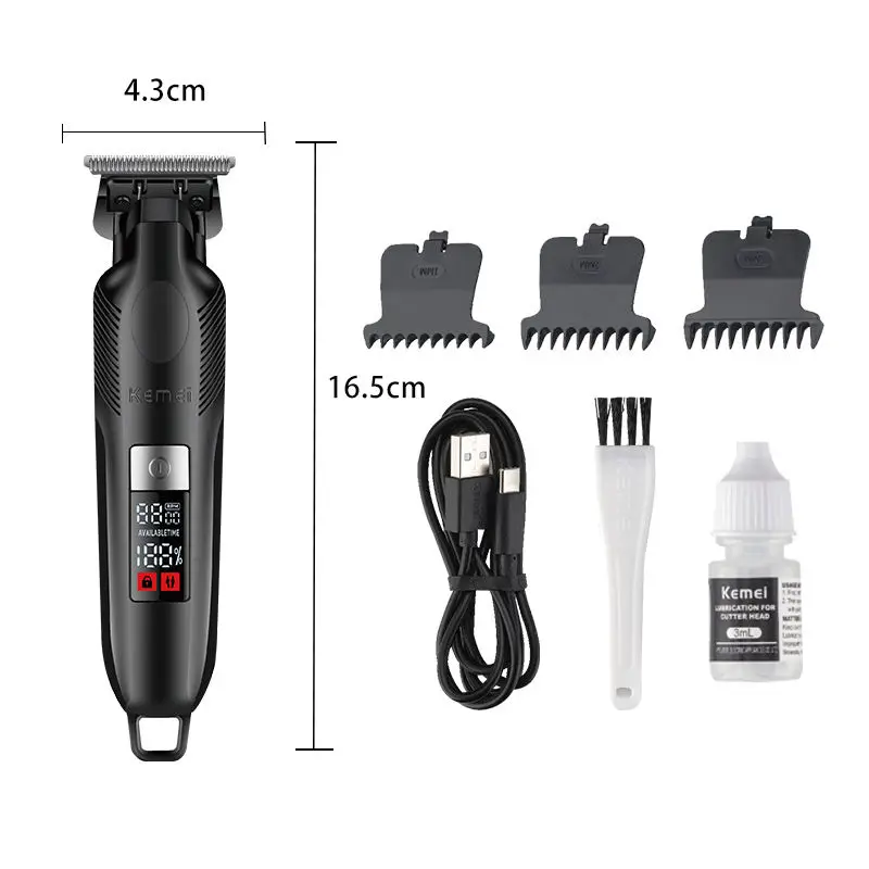Professional Hair Cutter Machine Trimmer Ceramic Cutter KEMEI Km-2284 Head Usb Rechargeable Hair trimmers