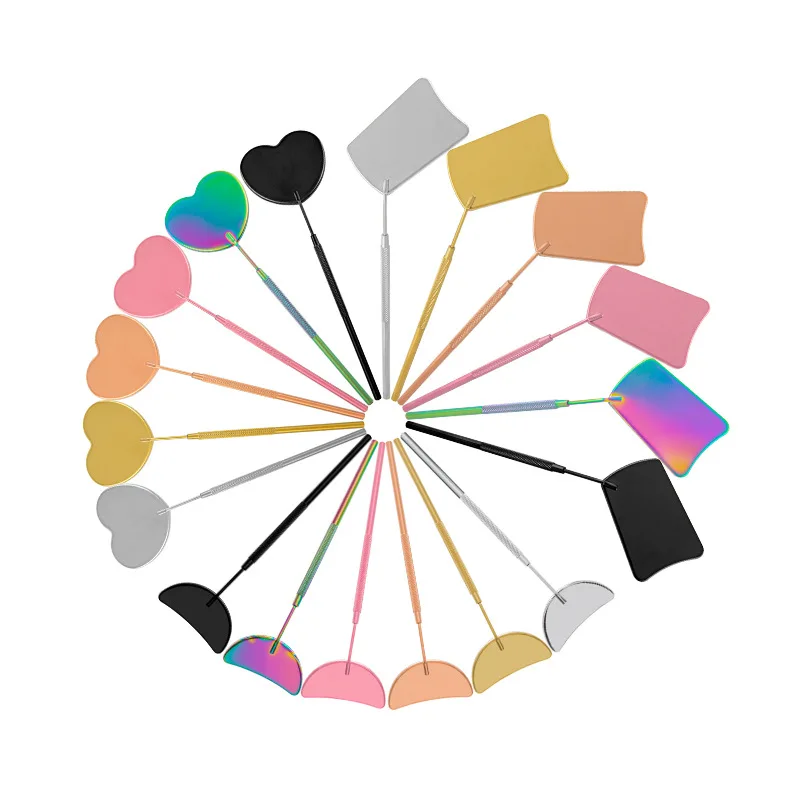 Eyelash Tools Eyelash Extension Mirror Stainless Steel Half Moon Mirror lash mirror