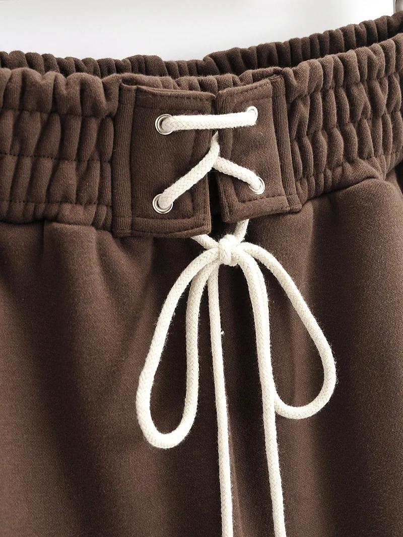 Winter custom black flare wide leg sweat pants joggers mujer pants women fleece cotton mix wide leg pants 2022 Autumn