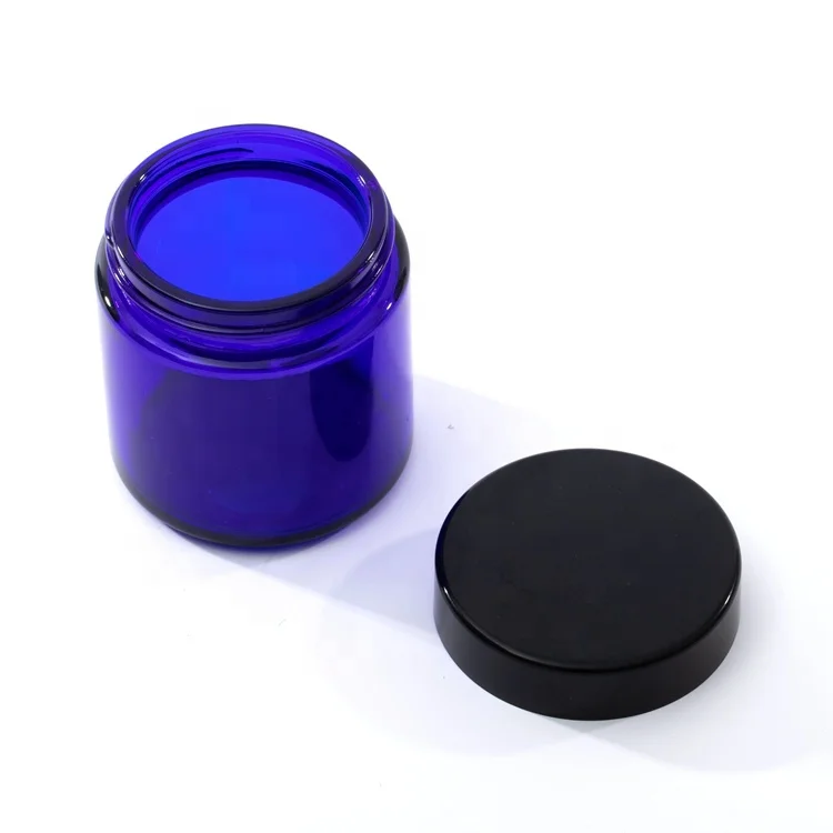 5g cosmetic frosted glass cream jar Sample skin care cream packaging jars With black lid cheap price jars