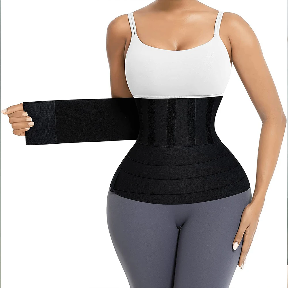 Body Shapewear For Women Custom Logo Latex Waist Trainers Shapers Wear Bandage Wrap Tummy Waist Wrap Belt Waist Trainer Shaper