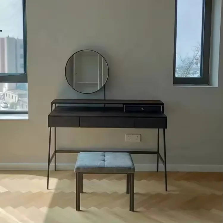 high quality dressing table grey modern style iron dressing table mirror hinges
