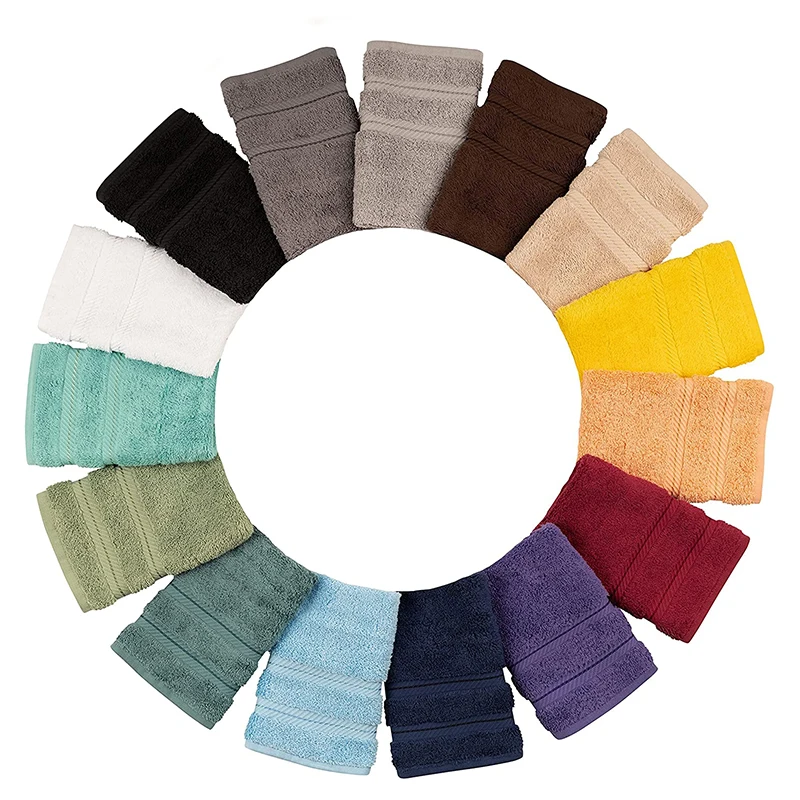 13*13 inch Super Soft Absorbent 100% Turkish Cotton 4 Piece Washcloth Set for Bathroom Body Face