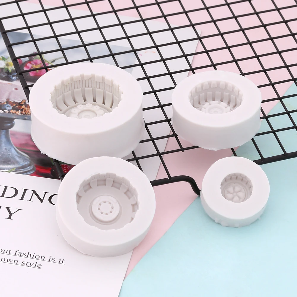 3D Tire Shape Silicone Mold Car Tire Motorcycle Tire Cake Fondant Chocolate Molds Cake Decorating Tools DIY Baking Soap Mould