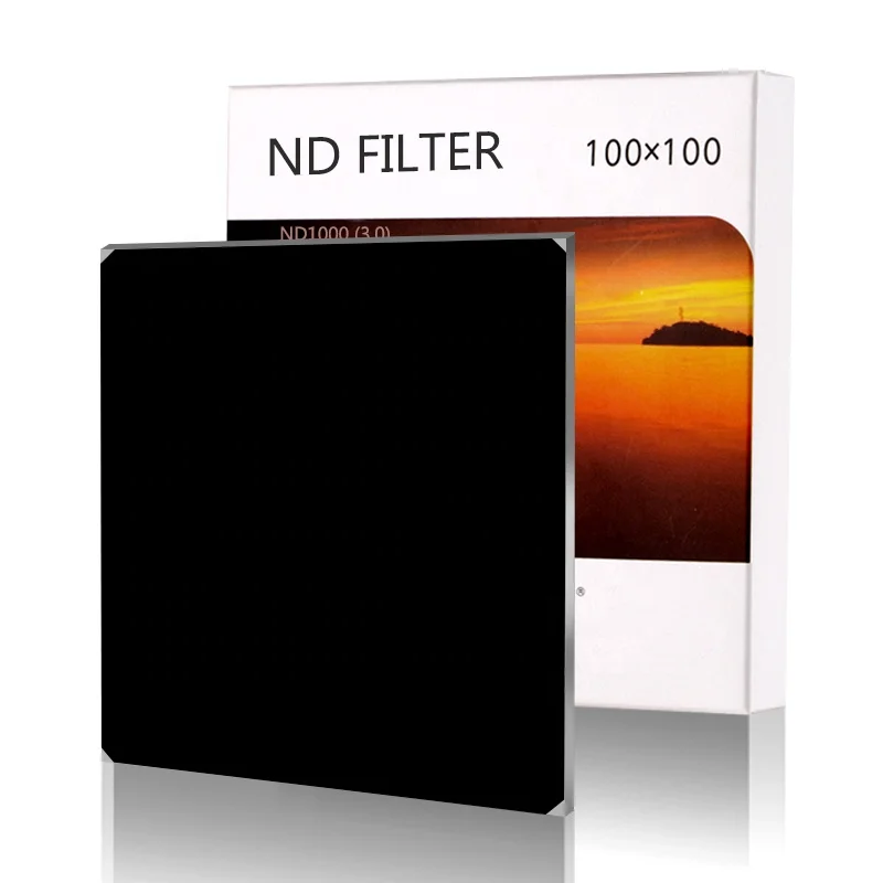 GiAi 100x100mm ND1000 neutral density filter 10 stops square filter Nano coating camera ND filter