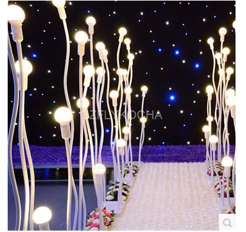 indoor BW/W/RGB fullcolor Flexible foldable led star curtain 4x6m single white DMX function lift light rampled bar disco