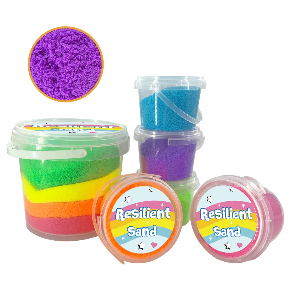 Custom Educational STEM Toy Kids Magic Colorful Jumping Sensory Sand Toy For Kids