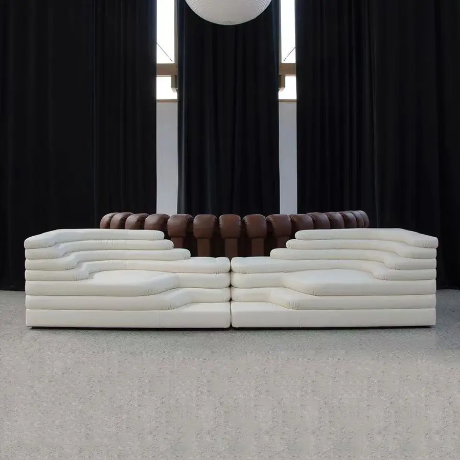 Italian modern new luxury design home/hotel/apartment living room furniture modular combination leather terrazza sofa