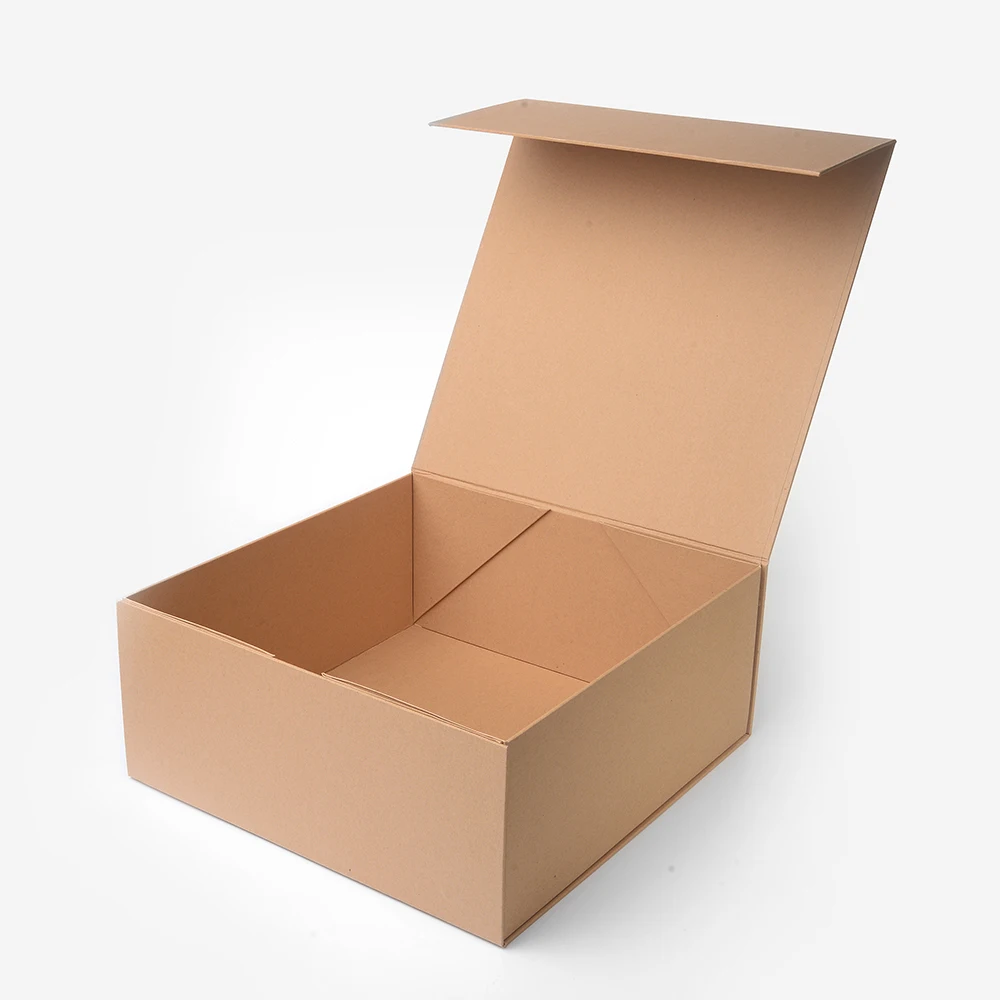 
Custom Big Dress Clothing Recycle Cardboard Folding Kraft Paper Logo Gift Box With Magnetic Closure Lid 