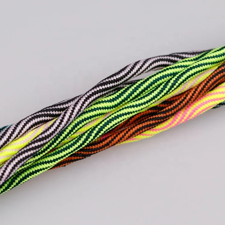 Heavy Duty Hiking Shoe Laces Boot Laces Durable Wavy Line Polyester Thick Round Climbing Shoelaces