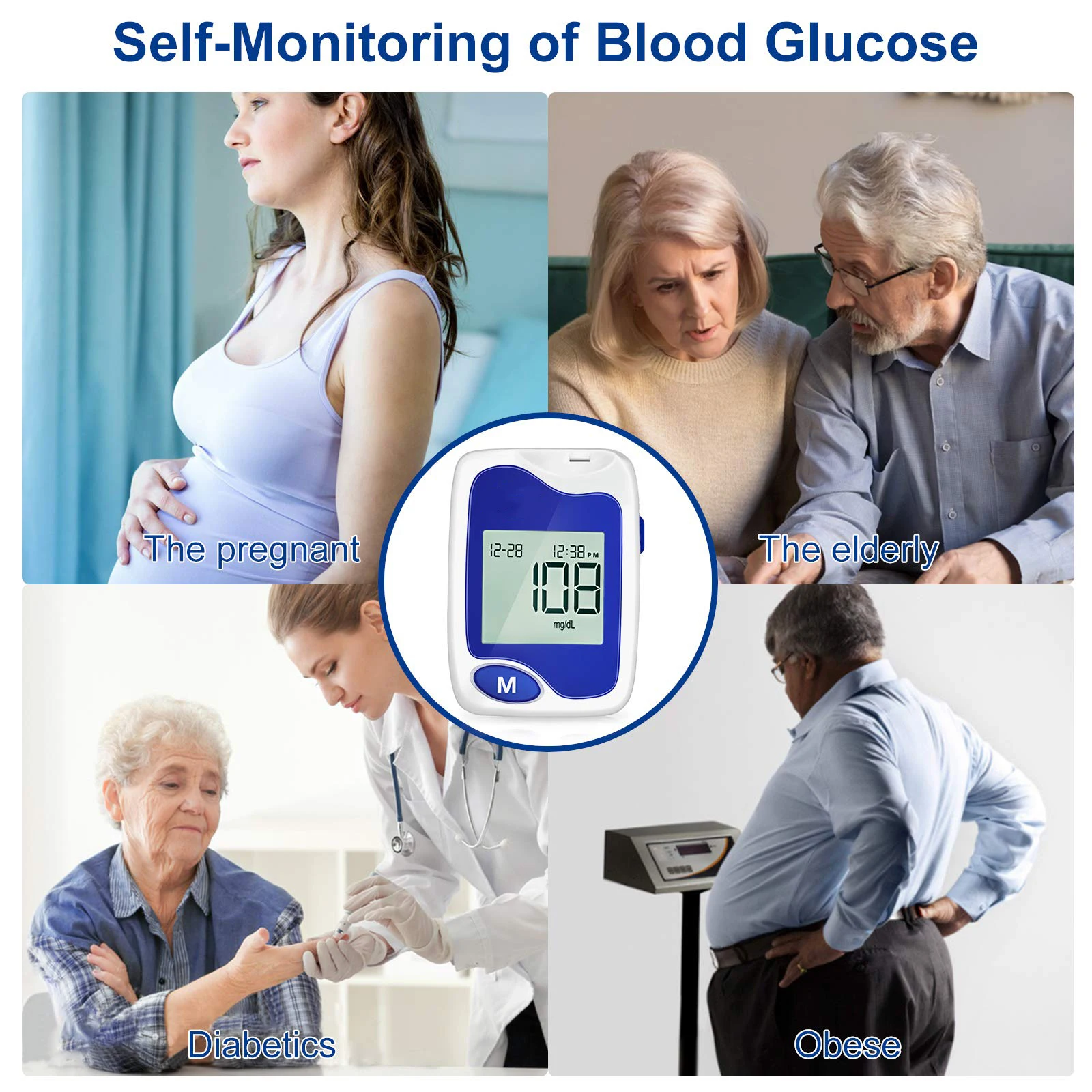 Fast Test Blood Glucose Monitor Kit Glucometer Test Strips Sugar Monitor For Diabetes