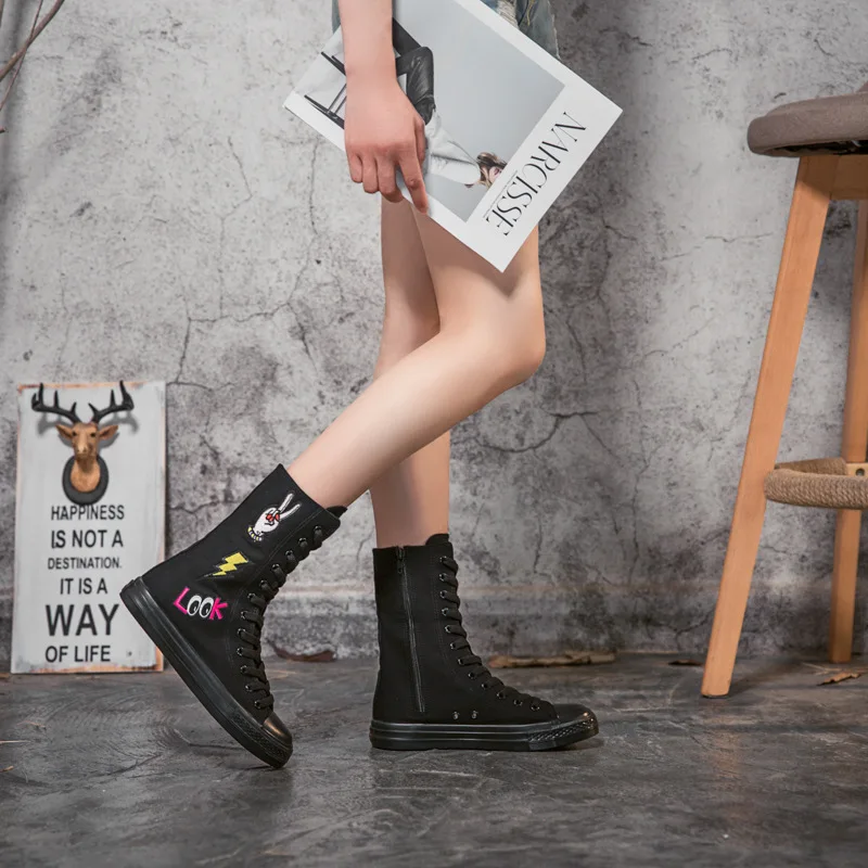 Factory Wholesale Lace-Up High Top All Blank Plain Classic Casual Canvas Sneaker Custom Women White Canvas Shoes