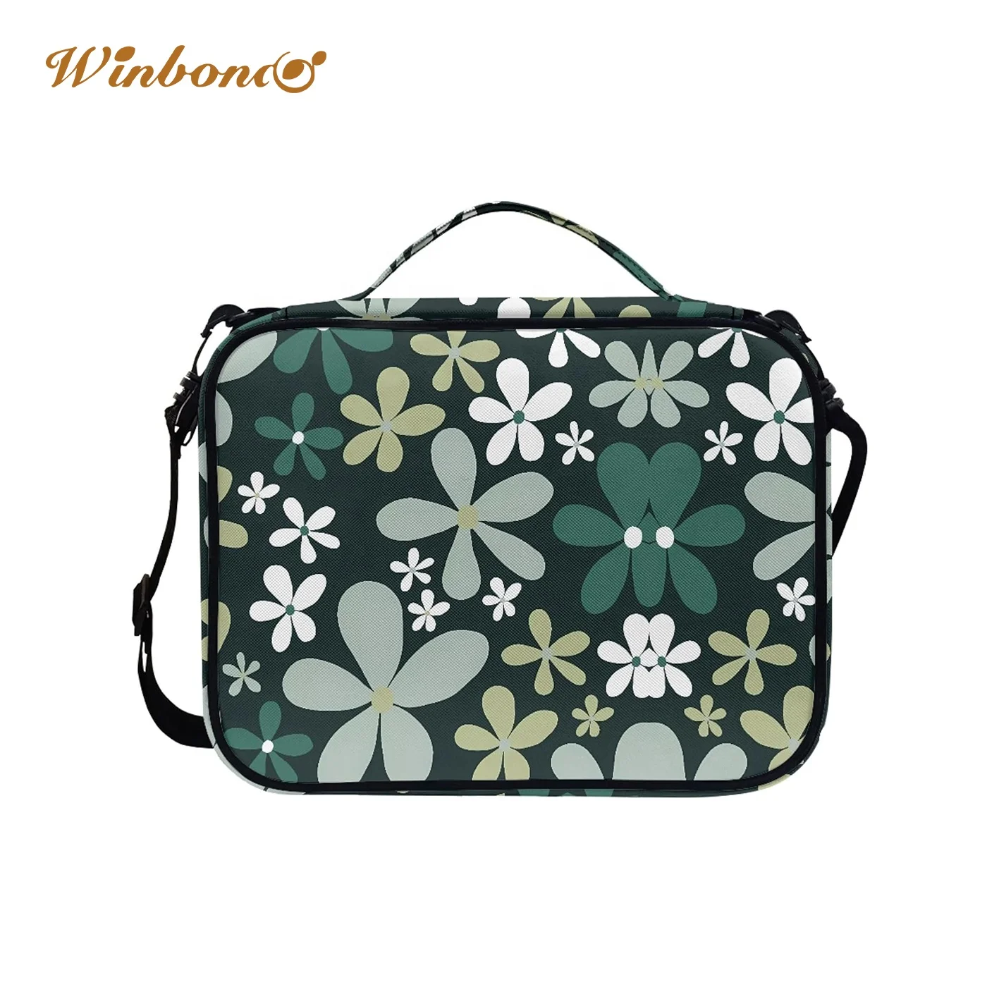 Floral Bible Cover Girls Kids Green Bible Cover Ladies with Shoulder Strap Zipper Handle Church Bag High Quality Customized