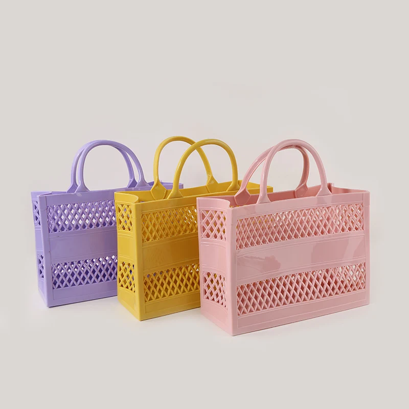 Guangzhou Supplier New Plastic PVC Purse for Girls Retro Style Jelly Purse Cute Beach Bag