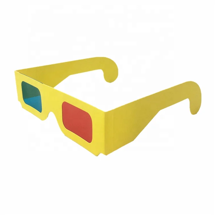 
Custom Logo Paper Passive Anaglyph Red Blue Lens 3D Glasses 