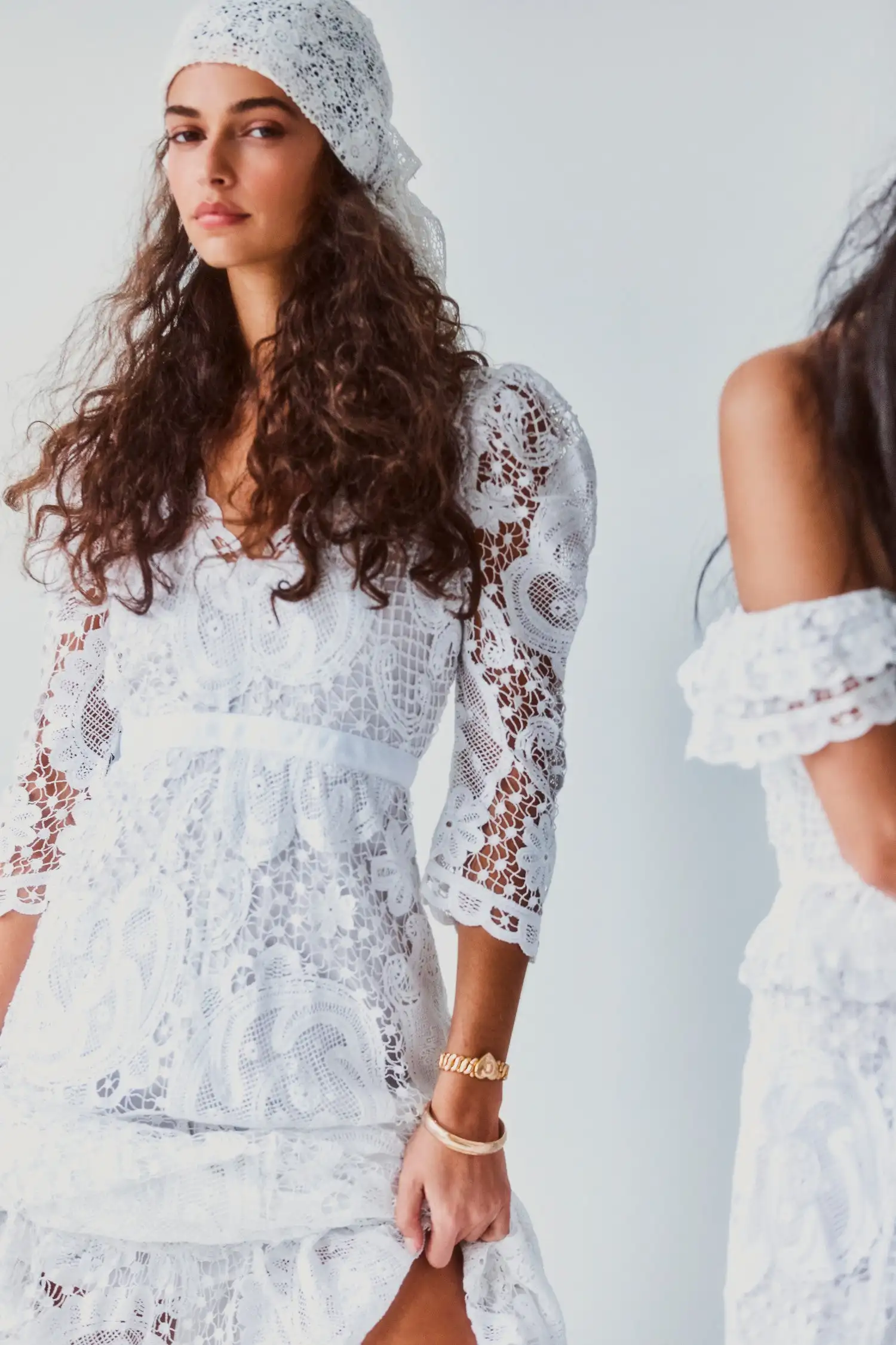 RedHK Customized High Quality New Crochet Ladies Elegant White Long Sleeve Lace womens Elegant casual dress