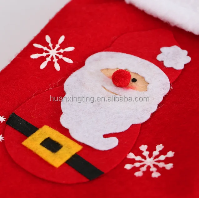 Hot Selling Santa Claus Style Christmas Socks Cute Knitting Items Red Decorations Ornaments and Gifts
