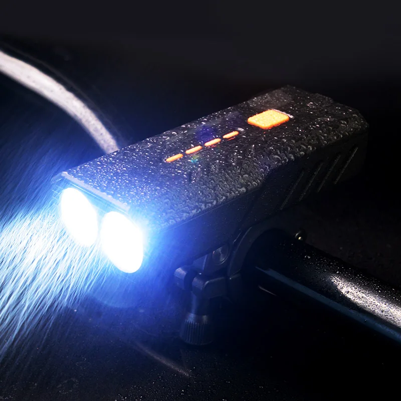 Фонарь светодиодный велосипедный передний, 5000/2400 мАч, зарядка через USB