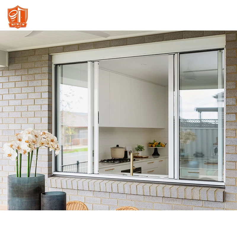 48x48 mosquito net for slide window aluminium frame tempered glass hurricane proof horizontal sliding windows