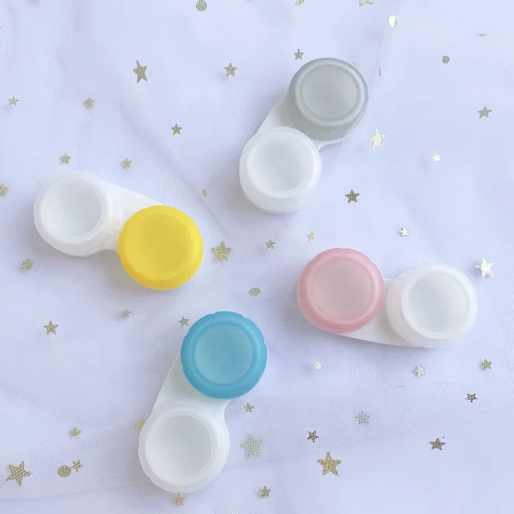 eyekan Cheap Clear Contact  Lenses Case colorful portable custom travel contact lens cases