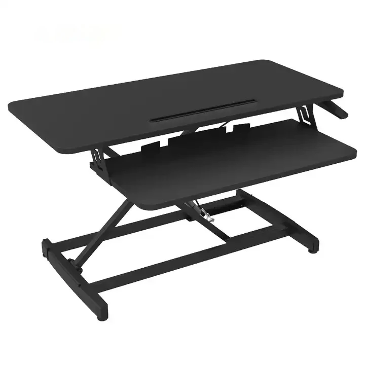 Gastac Ergonomic Desk Height Adjustable Monitor Pneumatic Desk Stand Riser Standing Desk Converter with Locking Gas Spring