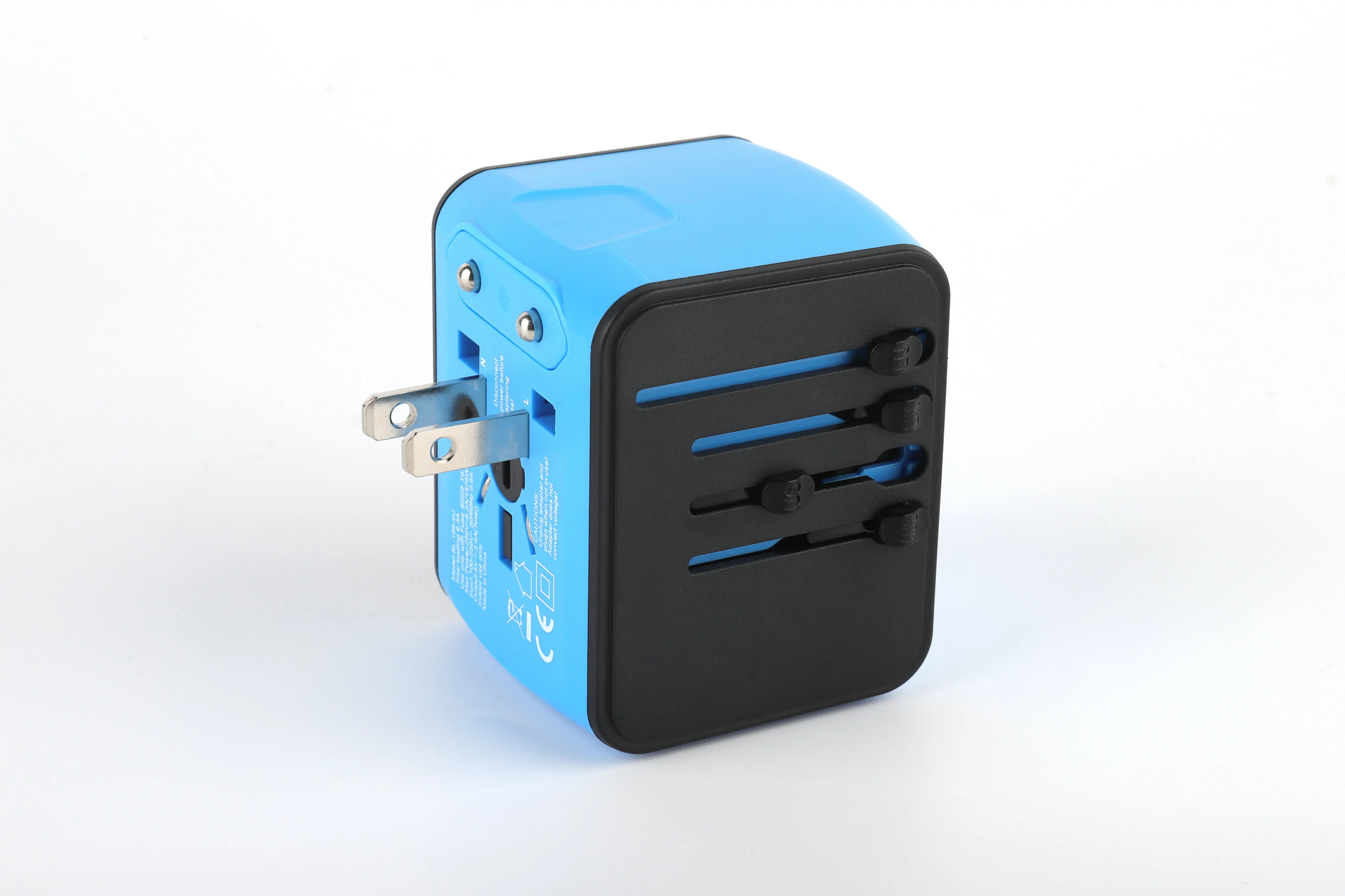 International Universal Traveller Wall Chargers UK EU US AU Plug 4 USB Travel Charger Adapter