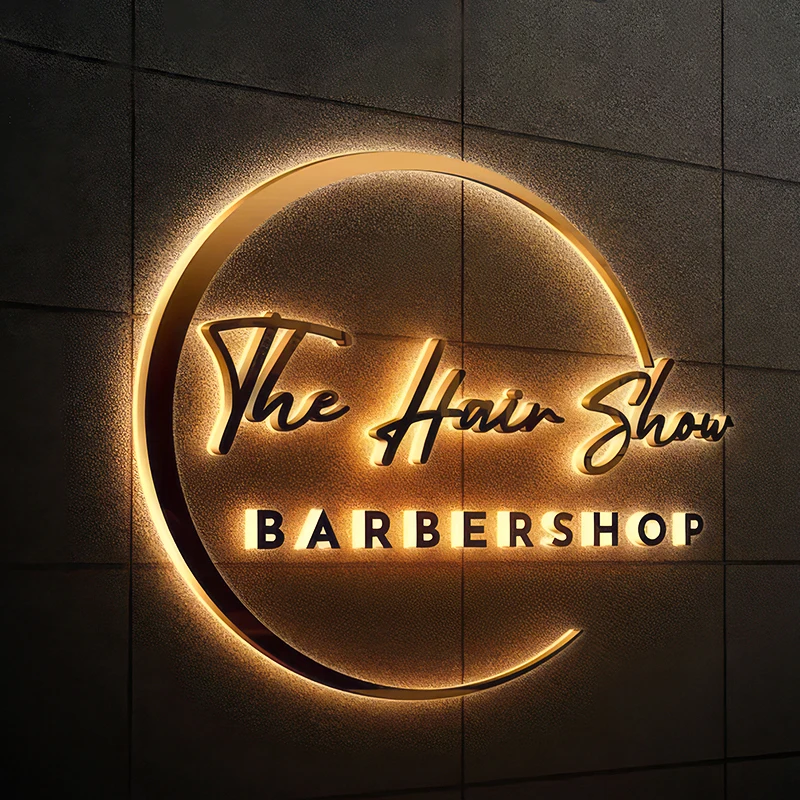 Custom 3D Business Sign 3D Metal Sign Custom Sign  Backlit Logo  For Company Wall Logo Signboard