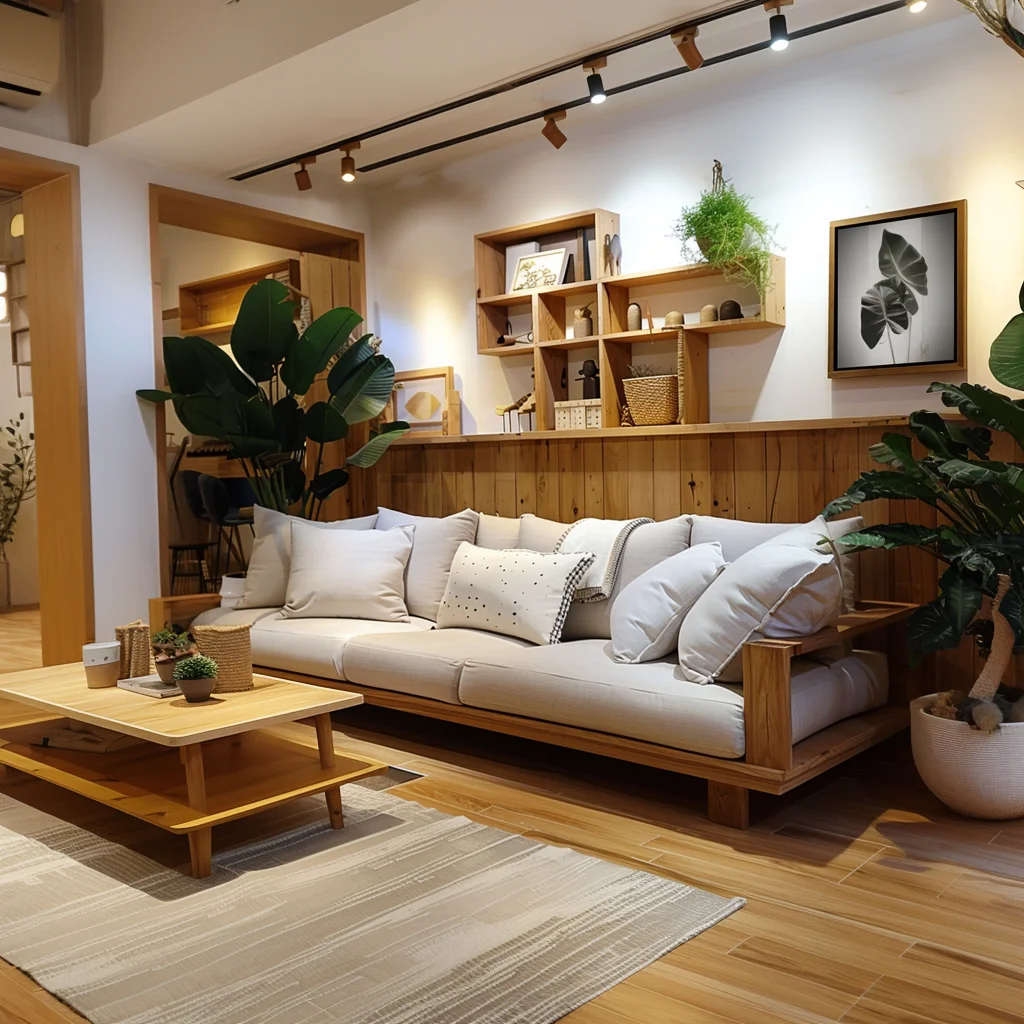 Modern Chinese Style Modular Sofa Set Wood Furniture for Living Room and Hotel Stylish House Furniture