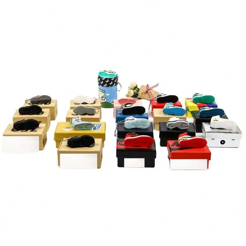 Hot Sales Mini AJ Shoes 3D Air AJ PVC Key Chain 3D Mini NK Sneakers pointe shoe keychain