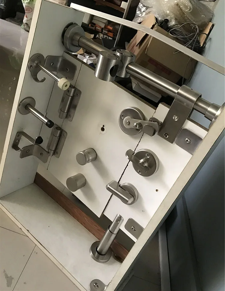 WC cubicle Partition Hardware Zinc bathroom coin indicator door lock Toilet Partition
