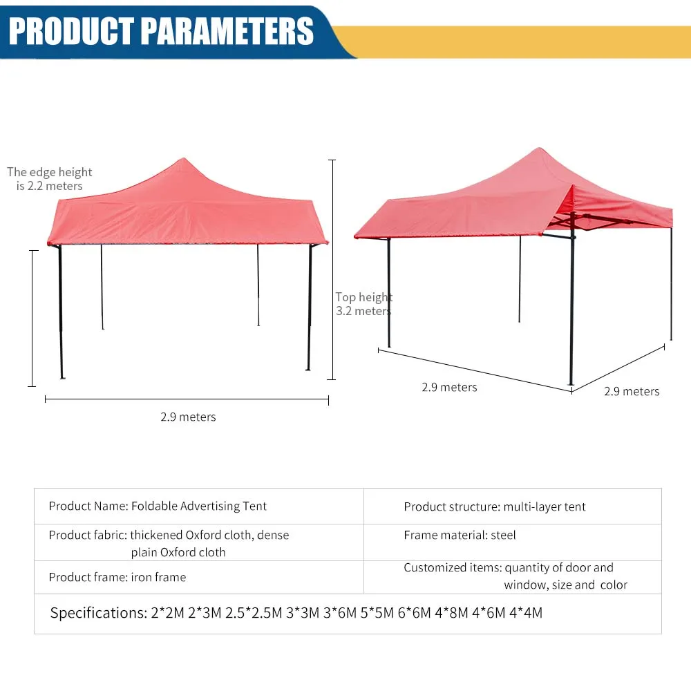 Factory Direct Waterproof Folding Garden Gazebo PVC Canopy Tent with Aluminum Frame for Outdoor Trade Shows and Exhibitions
