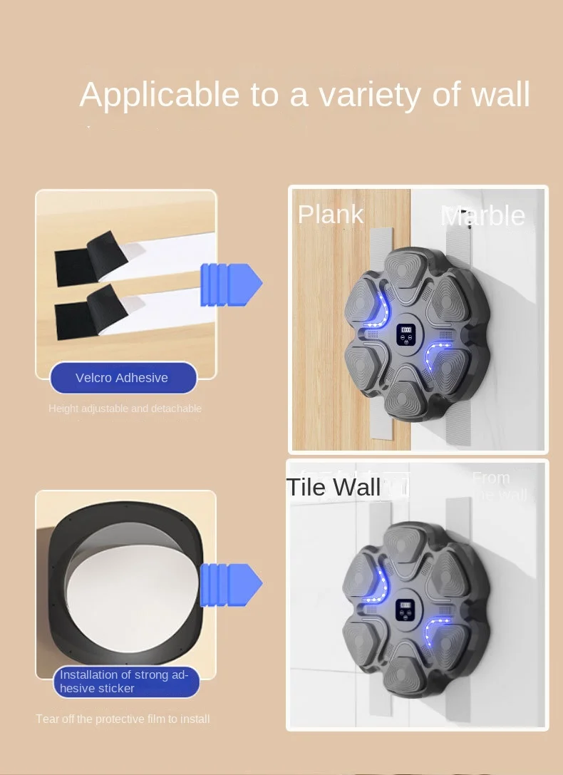Home Fitness Bluetooth Light Mu Instructor Targeted Stress Relief Music for Boxing Ring Machine