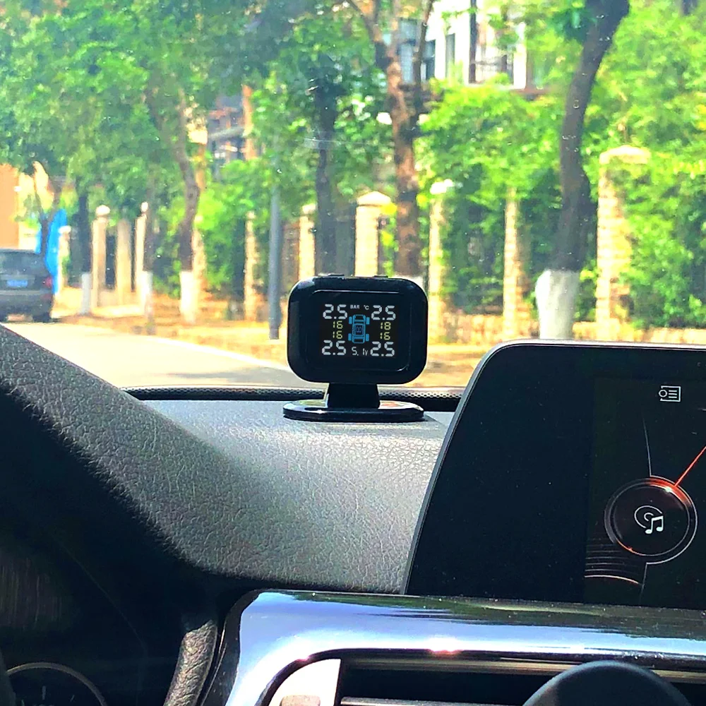 Portable Real Time Update Tire Pressure Monitoring System Digital Wireless USB Charge Tire Pressure Gauge