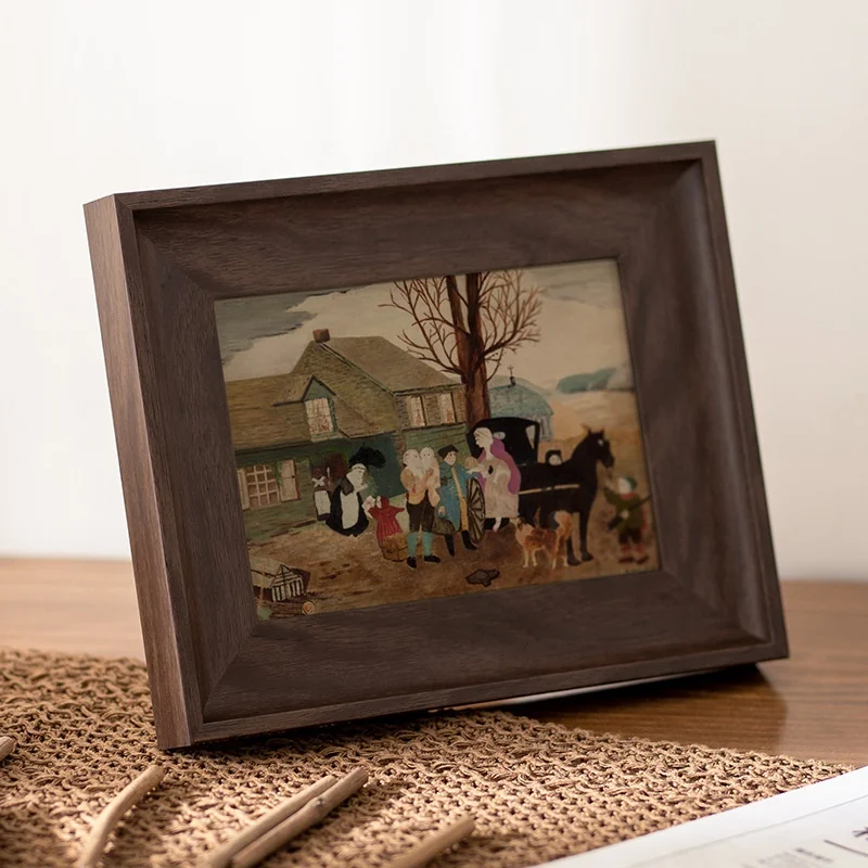 Wooden Photo Picture Clear photo Frame Solid Wood Photo Frame for Living Room Bedroom