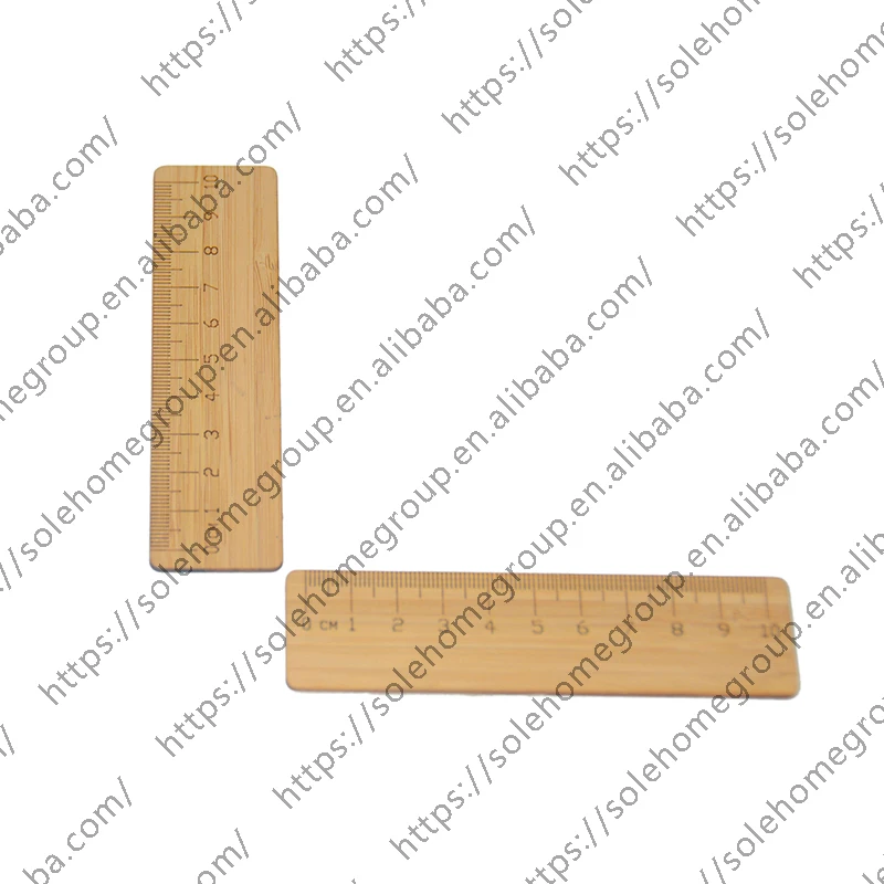 8 inch bamboo rectangle ruler wooden sewing ruler laser cutting bamboo metric ruler