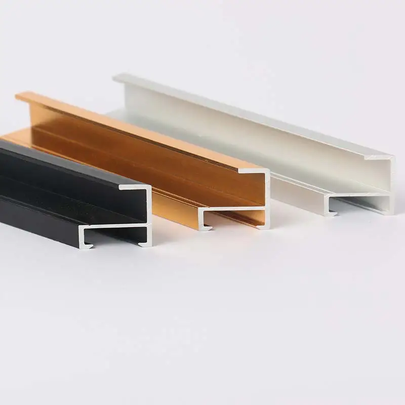 Bulk factory customized silver gold black aluminum photo frame molding