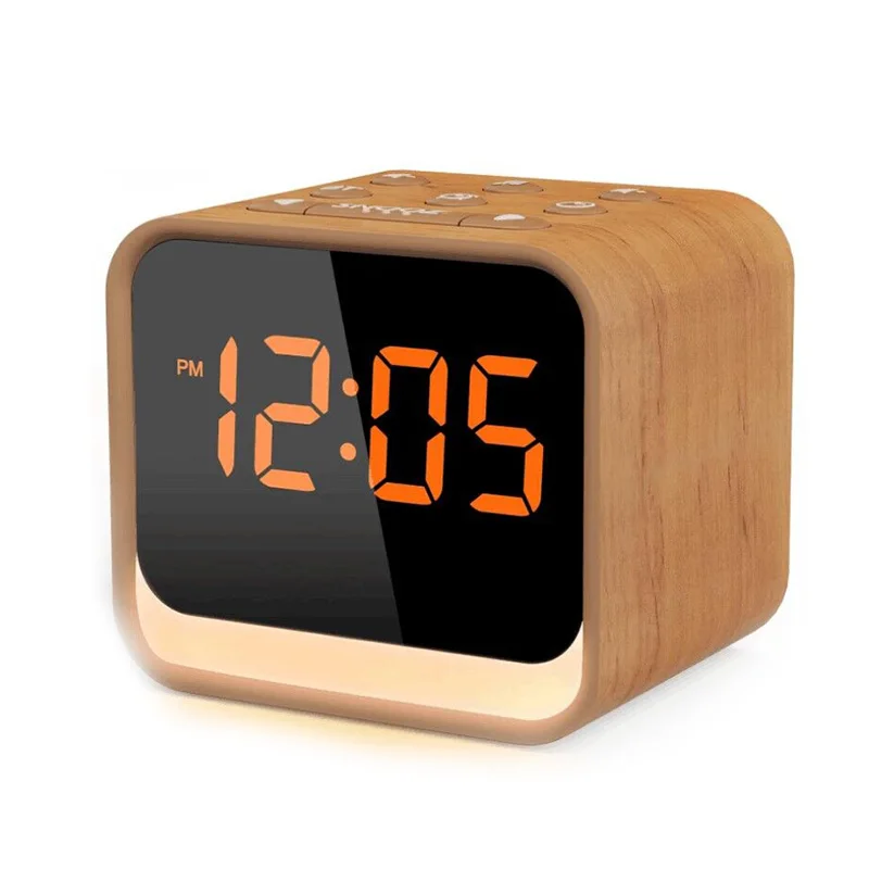 New design Bedroom Sleep Timer 7 Colorful Night Light  Table  Lamp Multifunctional Digital Alarm Clock with Bluetooth