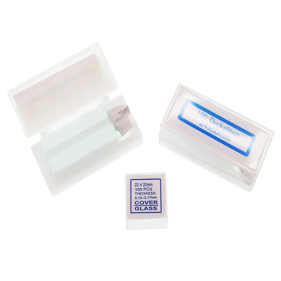 Лабораторная стеклянная посуда 22x22 мм, Защитное стекло для микроскопа
