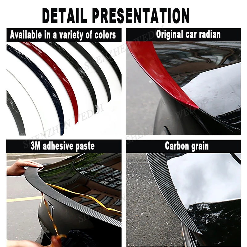 Car accessories spoiler maker abs artistan spirits rear trunk spoiler original for model 3 y tesla 2024 spoiler carbon fibre
