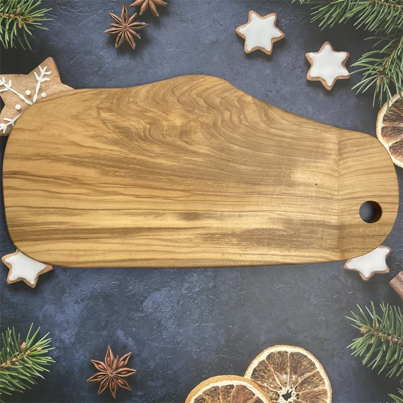 Diyue DYC22069 Home Kitchen Utensils Customised Wooden Chopping Block Camping Accessories Olive Wood Pizza Cutting Serving Board