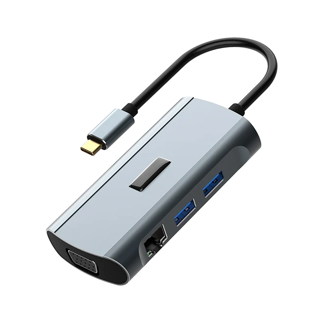 Оптовая продажа женское бельё 8 в 1 Type-C адаптер USB-C концентратор 4K 30 Гц конвертер Кабель naar Ethernet 3 0 USB C VGA док-станция Usb для