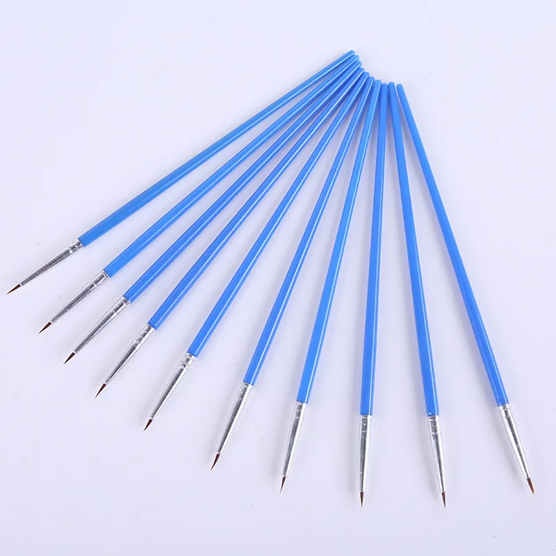 
Single blue plastic rod nylon wool small sharp point hook line Pen tracing pen Digital oil painting brush art painting supplies 