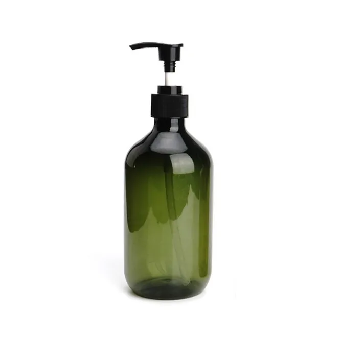 Bathroom Packaging Wholesale 300Ml Dispenser Plastic Eco Friendly Amber Custom Shampoo Lotion Pump Bottle