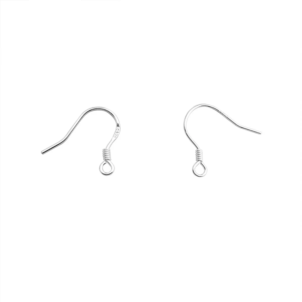Diy women jewelry making earring accessories 925 Solid Real S925 Sterling Silver DIY Earrings Ear Hooks for DIY