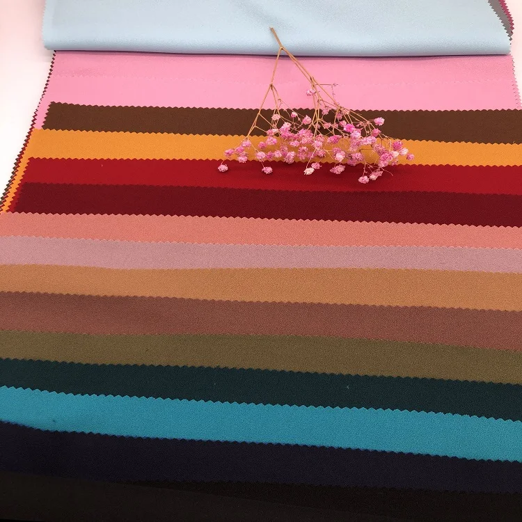 
MOSS CREPE 100%POLYESTER WOVEN MUSLIM LADY DRESS FABRIC 