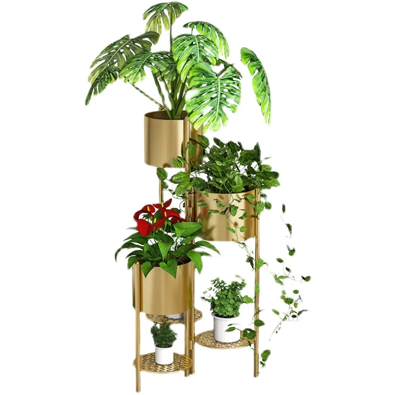 New Type Top Sale Metal Foldable Multilayer 6 Tier Planter Pot Plant Flower Stand