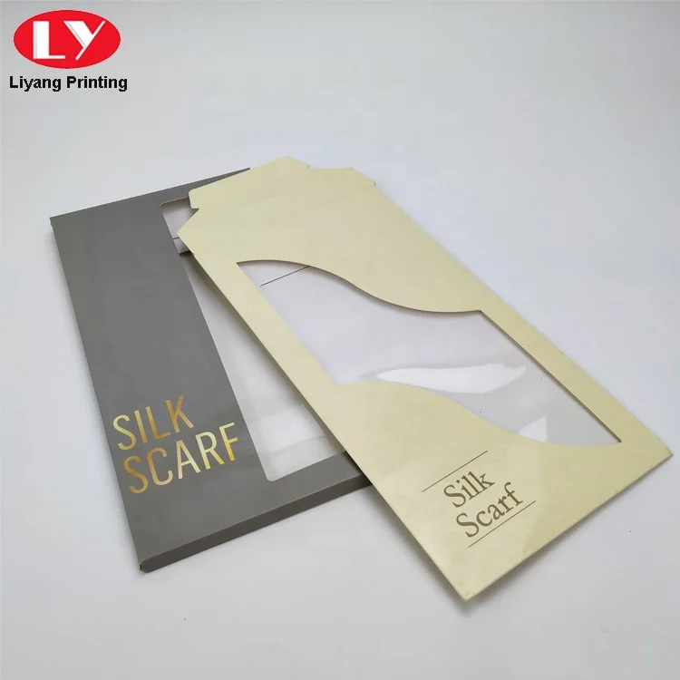 Paper Envelope Scarves Packing Custom Logo Retail Scarf Packaging Envelopes with Clear Window