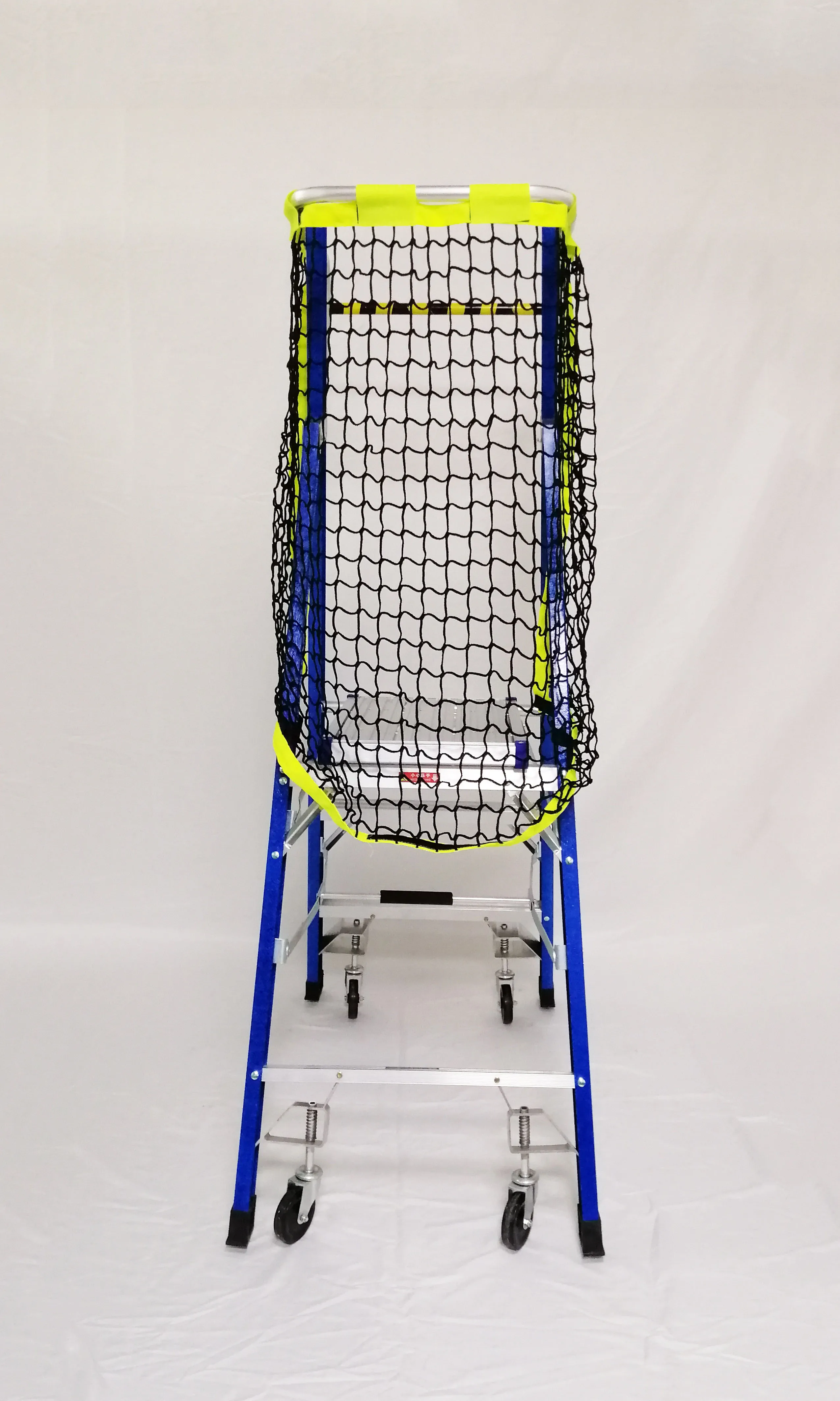 High Strength Fiberglass Mobile Platform 5 Step Warehouse Ladder With Wheels Safety Frame System