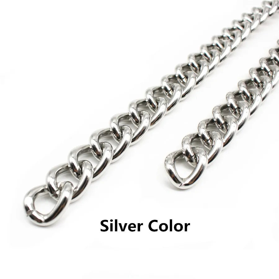 Aluminum Metal Gold/Silver  Flat Bag Chain Twisted Curb Chains Fit Bracelets Open Link Chain DIY Jewelry Making